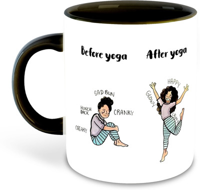 FLEXERSTYLE NEW2025-Mug YogaLover325 ml pack of 1 _NEW Ceramic Coffee Mug(325 ml)
