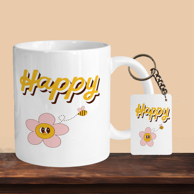 Print Ginnie 101_Happy R-R Ceramic Coffee Mug(325 ml)