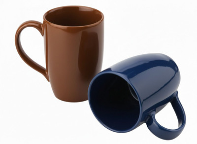 Gift4You Ceramic Conical Glossy Multicolor Milk/Coffee For Gifting,Birthday,festival Ceramic Coffee Mug(350 ml, Pack of 2)
