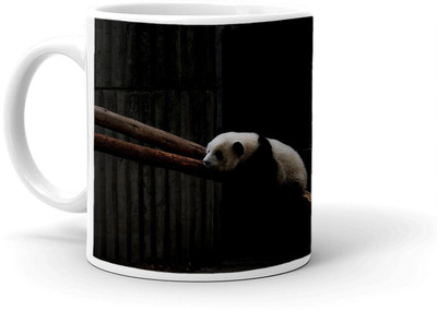 Clapcart Sleeping Panda Design Printed Ceramic Coffee Mug(350 ml)