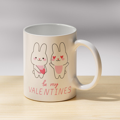 Fifth Creations Be My Valentines Gift for Girlfriend Boyfriend Husband Wife Couple Lover Ceramic Coffee Mug(330 ml)