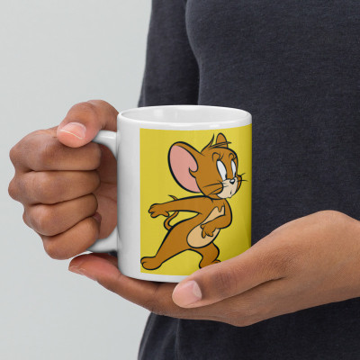 Dr Farfar Tom & Jerry-Jerry The Mouse 562 Best Gift Item For Friends Ceramic Coffee Mug(350 ml)