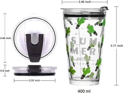 gurudetra enterprises 500 ml Glass Sipper(Pack of 1, Multicolor)