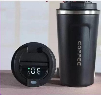 TRENDBUY Vacuum Insulated Coffee Cup with Temperature Display Indicator Spill Proof Stainless Steel Coffee Mug(510 ml)