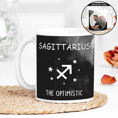 FNP Personalised Optimistic Sagittarius Coffee Ceramic Coffee Mug(325 ml)