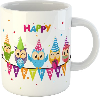 Keviv Printed Ceramic Cups, Happy Birthday Gifts For Mom, Dad, Bro, Sister Ceramic Coffee Mug(325 ml)