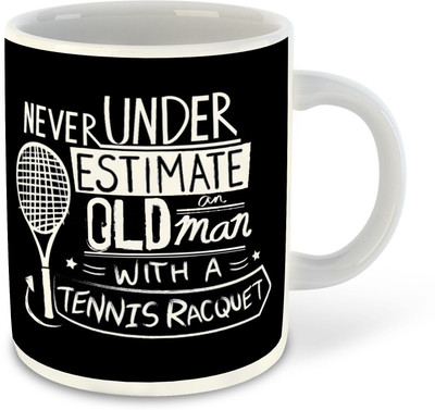 Daddy dream NEW-TennisInspireddesignerprinted-1017 Ceramic Coffee Mug(325 ml, Pack of 3)
