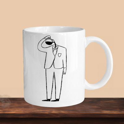 Printhorizon 101_Coffee Man R Ceramic Coffee Mug(330 ml)