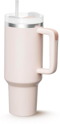Lumevo 40oz Insulated Stainless Steel Tumbler with Handle & Straw Lid Stainless Steel Fondue Mug(1180 ml)