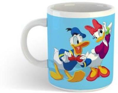 CHARMING Donald Duck CCD36 Cartoon Printed 11 oz White Ceramic Coffee Mug(330 ml)