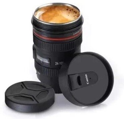 Fulkiza Camera Lens Shaped 350 ml Coffee Plastic Coffee Mug(350 ml)