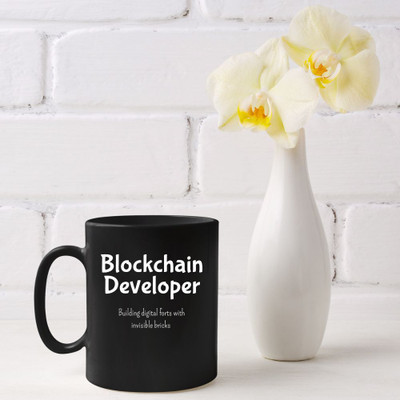 Moon Glow Inspirations Blockchain Developer Ceramic Coffee Mug(325 ml)