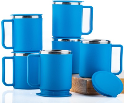 Flipkart SmartBuy Tea Lover's 1st Choice Stainless Steel, Plastic Coffee Mug(220 ml, Pack of 6)