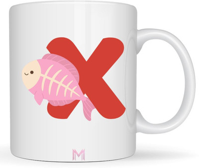MaddockCorp Maddock X Alphabet Animals Printed for Kids Ceramic Coffee Mug(350 ml)
