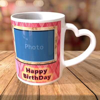 TPA4U Elegant White Heart Handle TPD32HHM1 Birthday Ceramic Coffee Mug(330 ml)