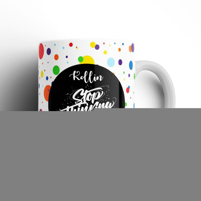 Beautum Stop Thinking Start Doing Kollin Name Model No: STSD09967 White Ceramic Coffee Mug(350 ml)
