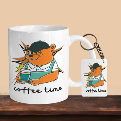 sublix NEW_Coffee Time Teddy R-R Ceramic Coffee Mug(330 ml)