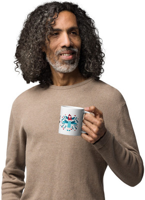 Mr UVD The Good Vibe Girl With Heart Pattern Gift Item_MUGG Ceramic Coffee Mug(350 ml)