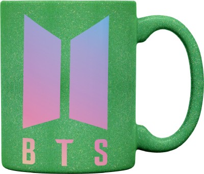 Dreamlivproducts Bts Coffee-MUG-050-GREEN Ceramic Coffee Mug(320 ml)