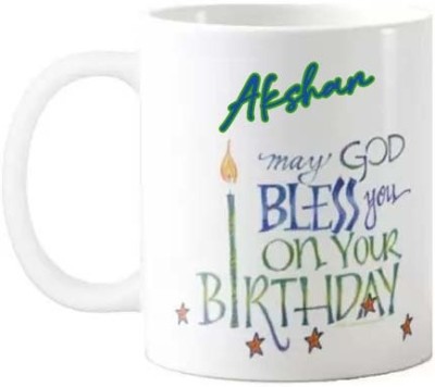 GNS Happy Birthday Gift for Akshan HBD Quote 096 Ceramic Coffee Mug(325 ml)