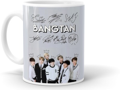 Laxmita Perfection BTS Signature Bangtan Boys Vogue VSuga J-Hope Jungkook Jin Jimin Rm Army Bt-0120 Ceramic Coffee Mug(330 ml)