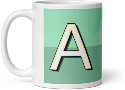 Dr Farfar Alphabet A Ceramic Coffee Mug(350 ml)