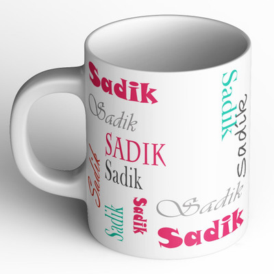 Abaronee 1010_Sadik b004 in name 001 Ceramic Coffee Mug(350 ml)