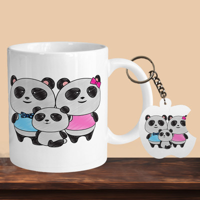 Print Ginnie 101_VM Panda Family R-A Ceramic Coffee Mug(325 ml)