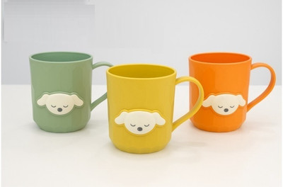 ksr Colorful Plastic Cup | Durable Cute Handle for Home & Office Plastic Coffee Mug(600 ml)