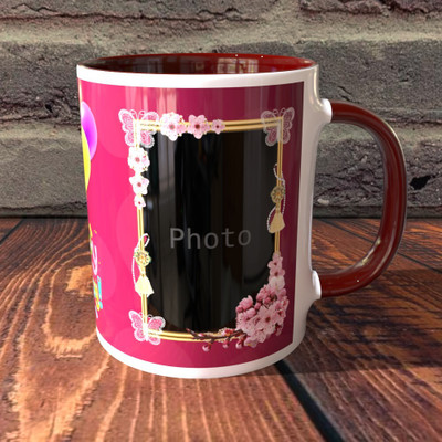 TPA4U Warm and Elegant Gift for Birthdays TPD36RM9 Brown Round Handle Ceramic Coffee Mug(330 ml)