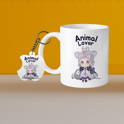 VM MALL 101_VM Coffee Man L-A Ceramic Coffee Mug(315 ml, Pack of 2)