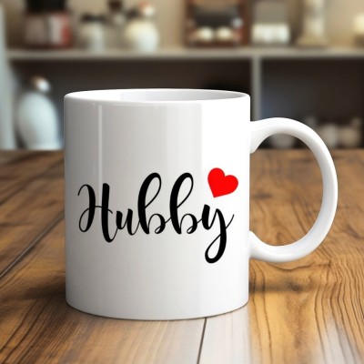 Mahakaal Hubby printed mug Ceramic Coffee Mug(300 ml)