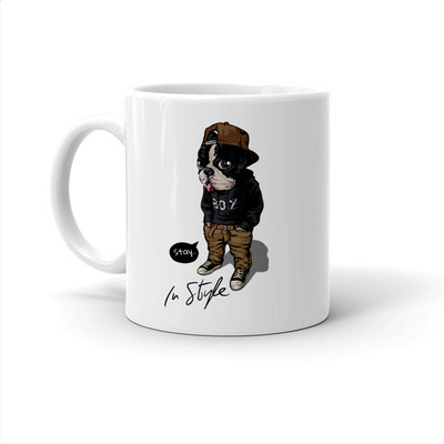 Clapcart BOY STAY IN STYLE - Printer Designer Coffee Ceramic Coffee Mug(325 ml)