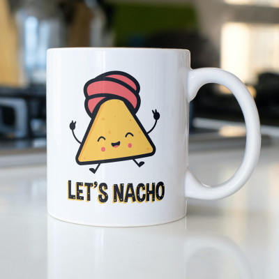 half engineer Lets Nacho Printed for Gifting|Coffee|Birthday Ceramic Coffee Mug(300 ml)