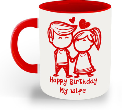 FLEXERSTYLE NEW2025-WifeBirth_new mug_325ml pack of 1 Ceramic Coffee Mug(421 ml)