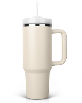 KEVRIZ Tumbler Hot and Cold with Handle and Lid Double Insulated for Gym, Travelling - Stainless Steel Tumbler(1200 ml)