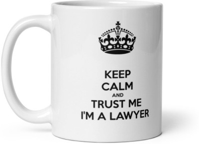 Dr Farfar Keep Clam and Trust Me I'M Lawyer 654 Special Birthday Gift Ceramic Coffee Mug(350 ml)