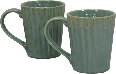 Saras Aajeevika Khurja Pottery Milk | Coffee Ceramic Coffee Mug(300 ml, Pack of 2)