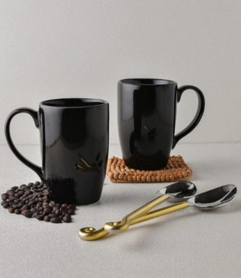 MDNSHO BP bharat bone china tea and coffee mug set 320 ml Titanium Beer Mug(320 ml, Pack of 2)