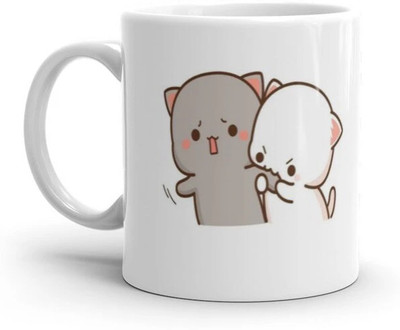 Mr UVD Bubu Biting on Hand of Dudu Teddy 783 Design_MUGG Ceramic Coffee Mug(350 ml)