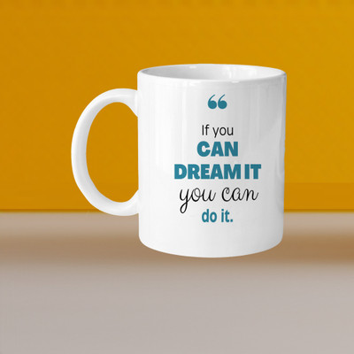 Print Ginnie 101_Perfect for Coffee and Tea - Single Pack VM If You Can Do It You Can Do It L Ceramic Coffee Mug(325 ml)
