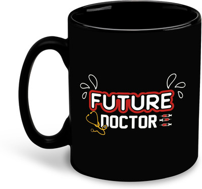 FLEXERSTYLE NEW2025-Docter Printed Design Black Patch Coffee - D17 Ceramic Coffee Mug(325 ml)