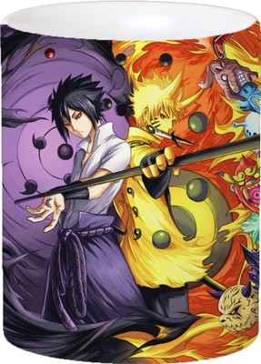 Replix Anime Printed Coffee Naruto-Sasuke-2 Ceramic Cup for Gifting Ceramic Coffee Mug(330 ml)