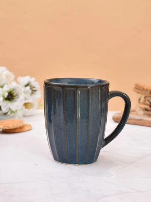 OGGN KT-70857_Luster_Blue Ceramic Coffee Mug(300 ml)