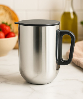 VISAXMI Stainless Steel Coffee with Handle – 350 ml (Pack of 1) Stainless Steel Coffee Mug(350 ml)