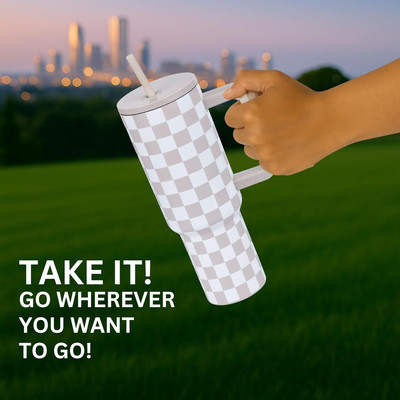 hkb Tumbler Sipper With Handle, Straw Stainless Steel Tumbler(1200 ml)