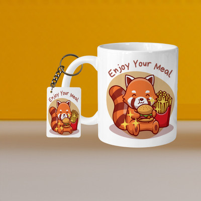 VM SHOPPING MALL VM Dear L-R Ceramic Coffee Mug(330 ml, Pack of 2)