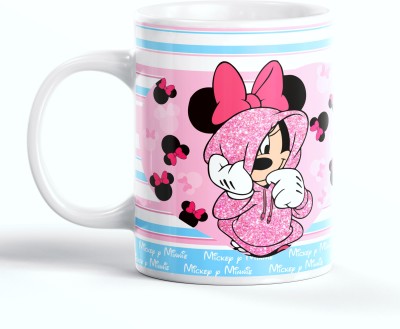 Desi Bonkers Mickey Mouse & Minnie Ceramic Coffee Mug(330 ml)