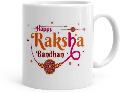 Kesri Gifts Happy Rakshabandhan Theme(RK24-366) Ceramic Coffee Mug(325 ml)