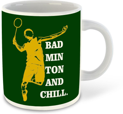 Daddy dream NEW-BadmintonInspireddesignerprinted-1378 Ceramic Coffee Mug(325 ml, Pack of 3)